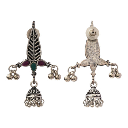 Nature's embrace jhumki earrings (Multicolored)