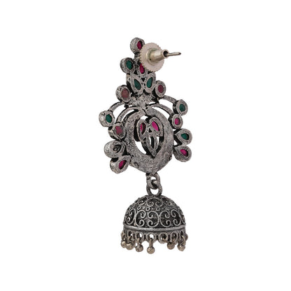 Mughal majesty jhumka earrings (Multicolored)