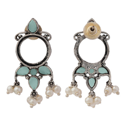 Loop dot stud earrings (Mint)