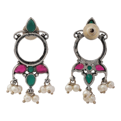Loop dot stud earrings (Multicolored)
