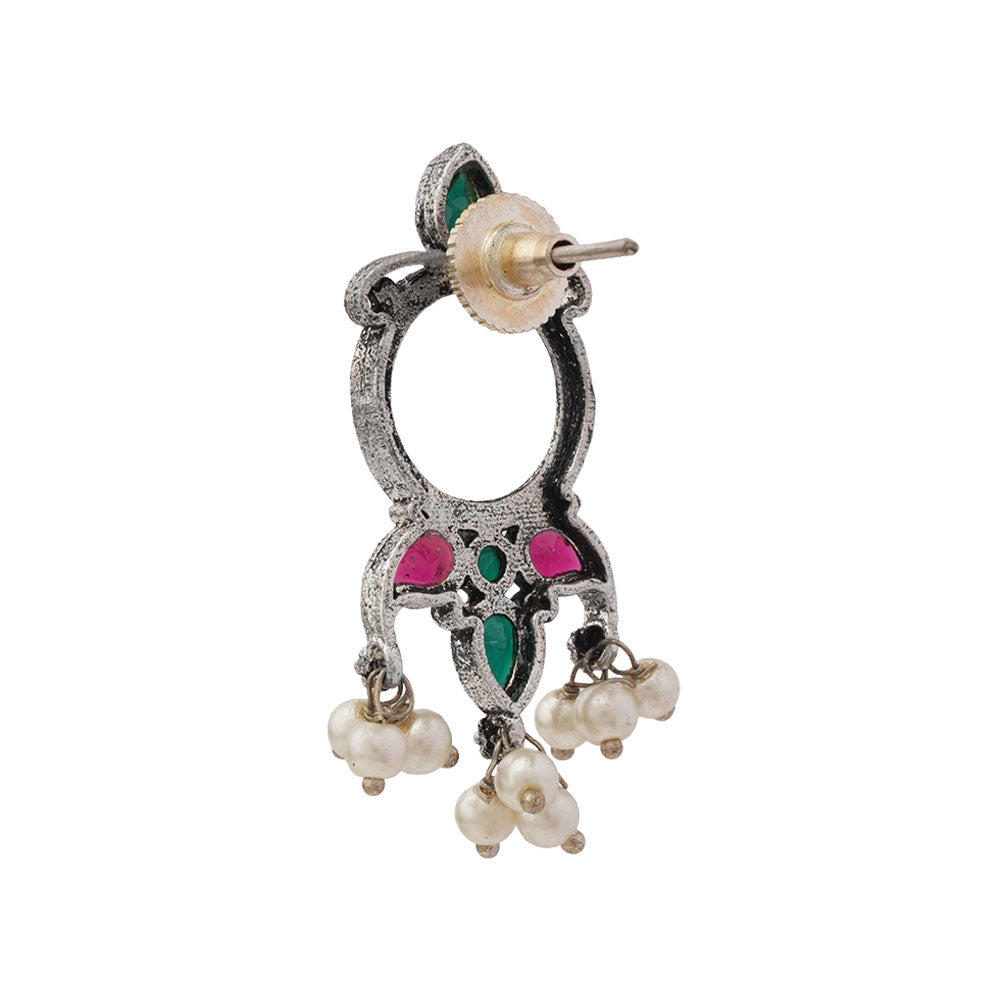Loop dot stud earrings (Multicolored)