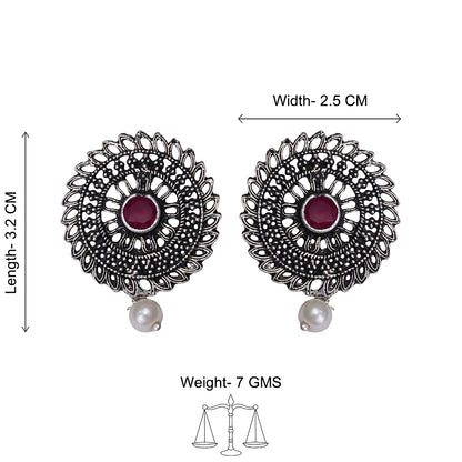 Charming Chakra stud earrings (Red)