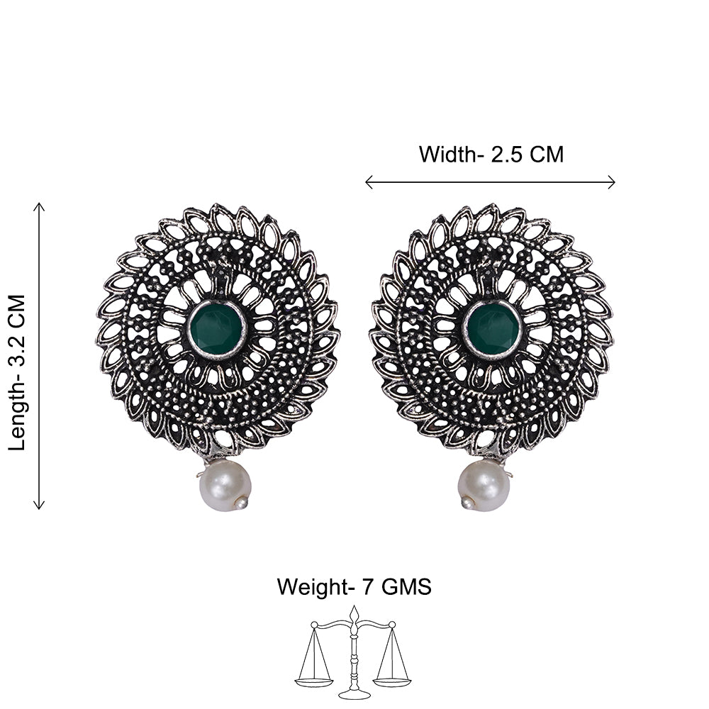 Charming Chakra stud earrings (Green)