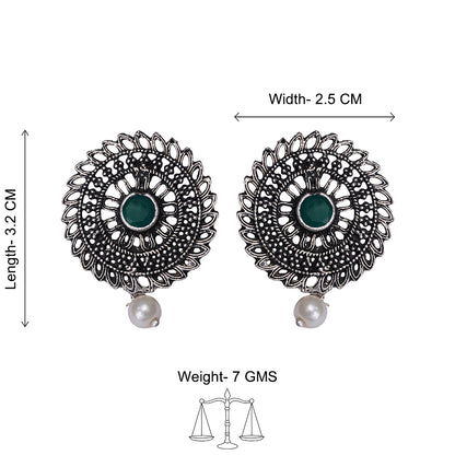 Charming Chakra stud earrings (Green)