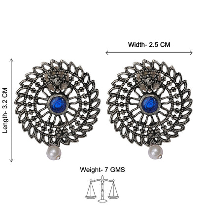 Charming Chakra stud earrings (Blue)