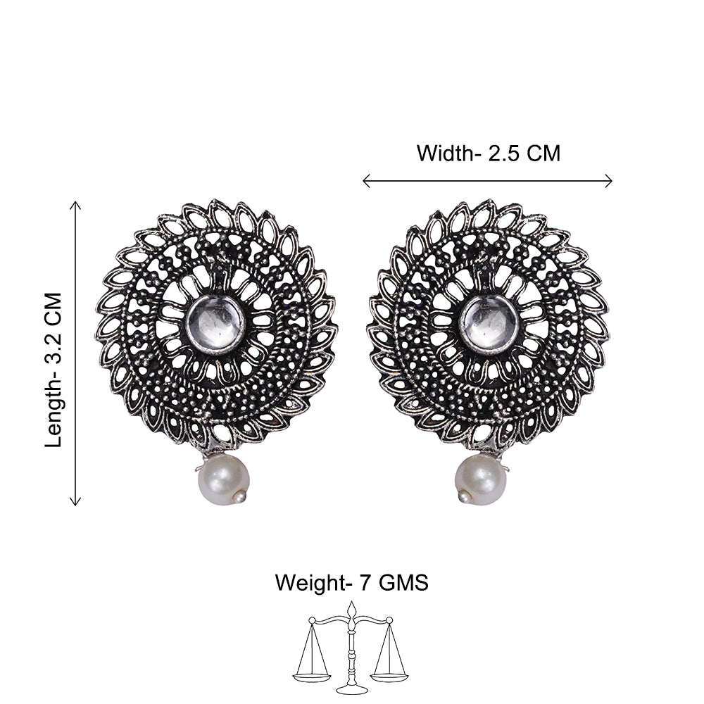 Charming Chakra stud earrings (White)