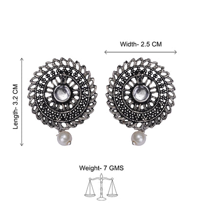 Charming Chakra stud earrings (White)