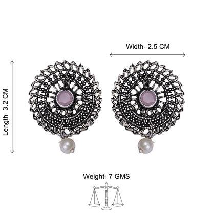 Charming Chakra stud earrings (Baby Pink)