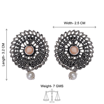 Charming Chakra stud earrings (Light Orange)