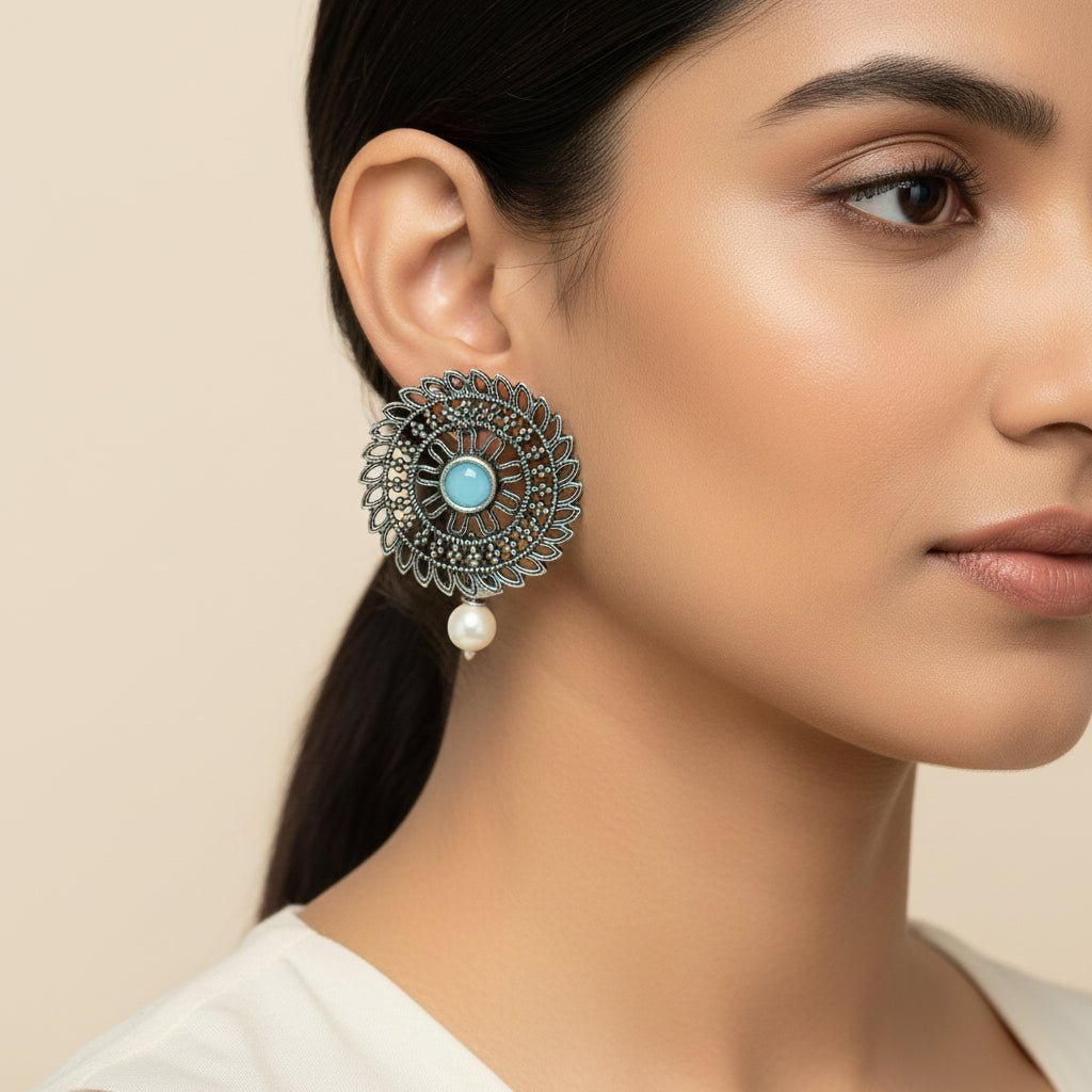 Charming Chakra stud earrings (Mint)