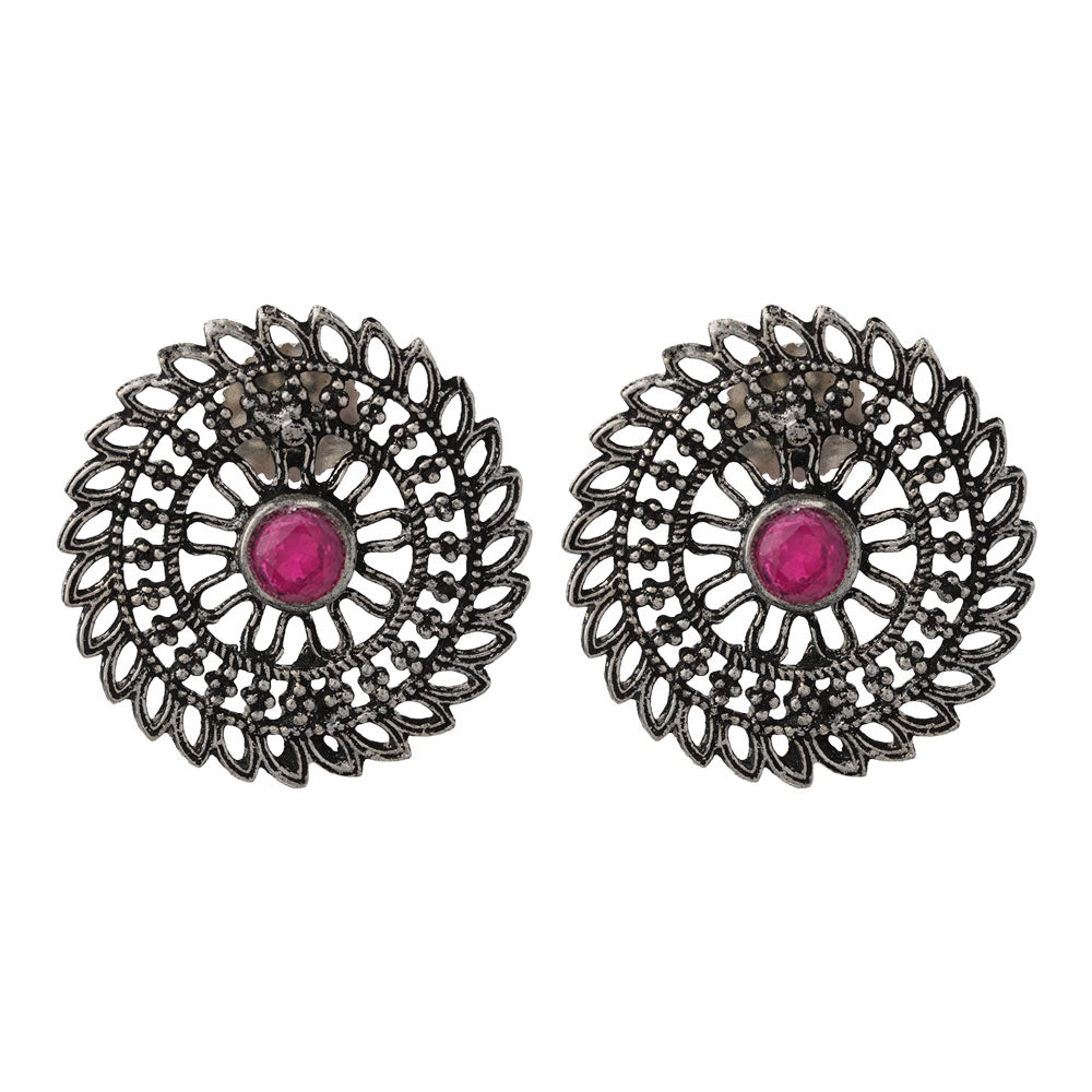 Charming Chakra stud earrings (Red)