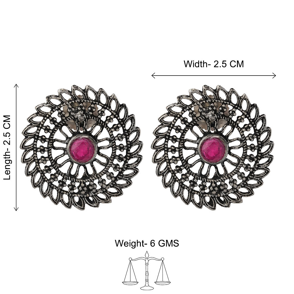 Charming Chakra stud earrings (Red)