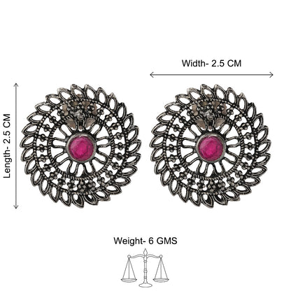 Charming Chakra stud earrings (Red)