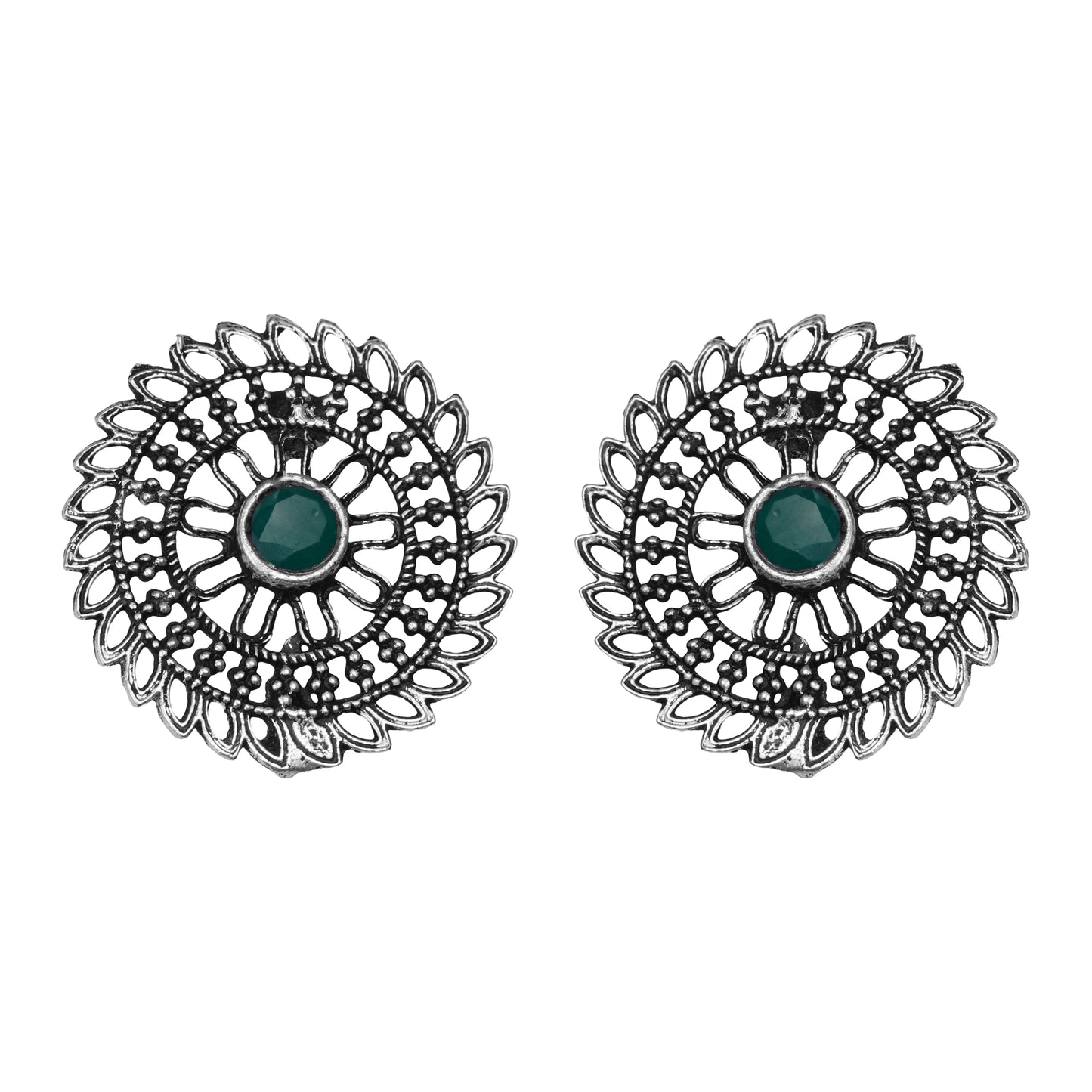 Charming Chakra stud earrings (Green)