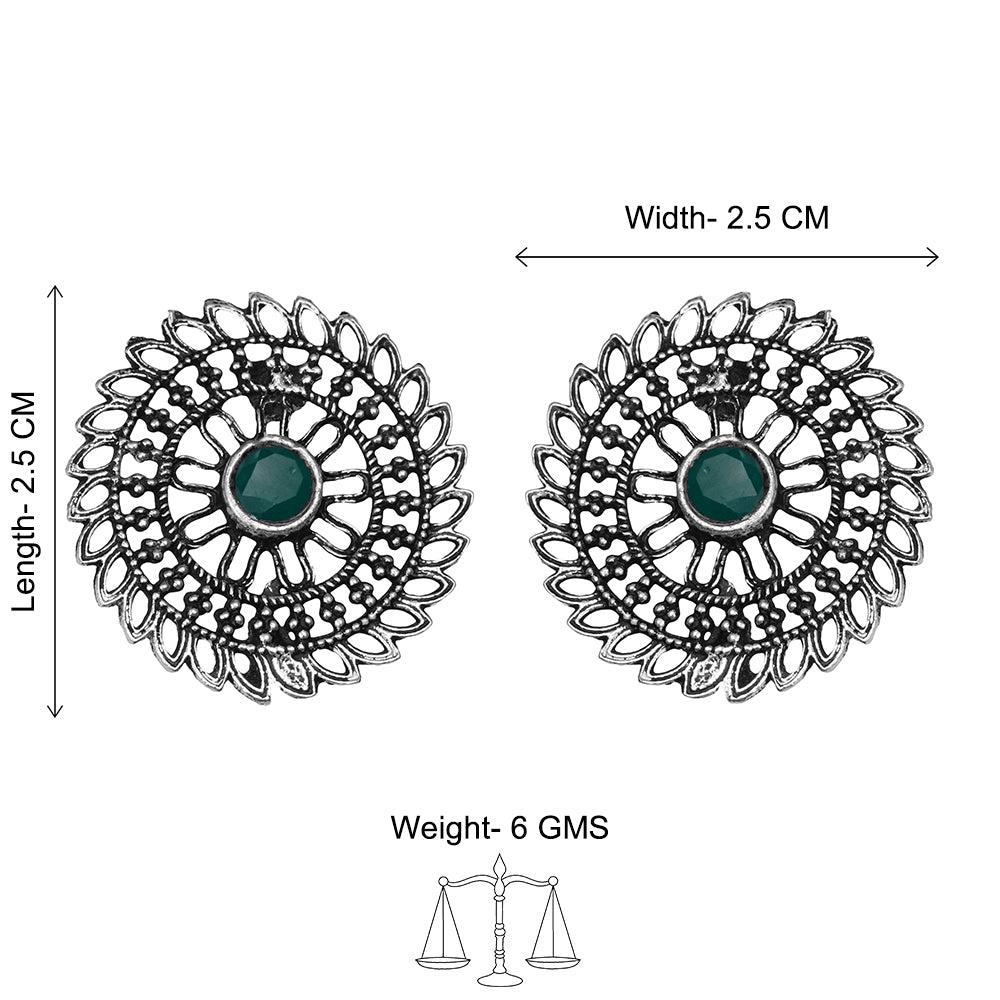 Charming Chakra stud earrings (Green)