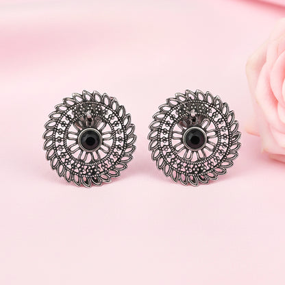 Charming Chakra stud earrings (Black)