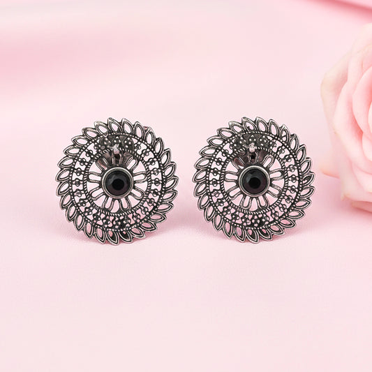Charming Chakra stud earrings (Black)