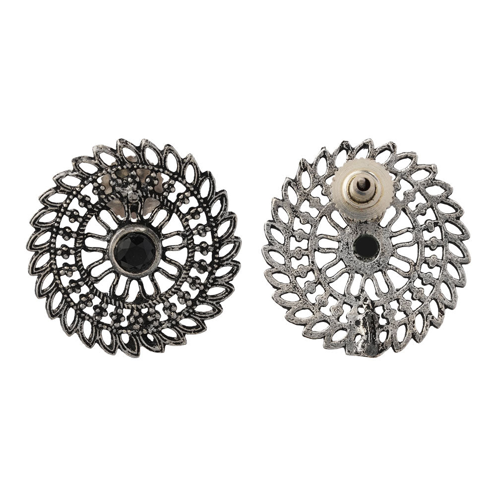 Charming Chakra stud earrings (Black)