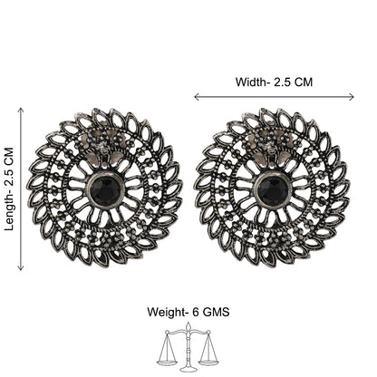 Charming Chakra stud earrings (Black)