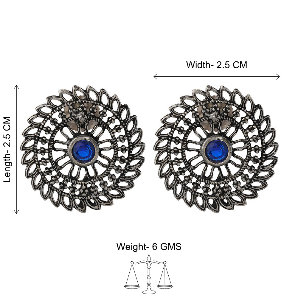 Charming Chakra stud earrings (Blue)