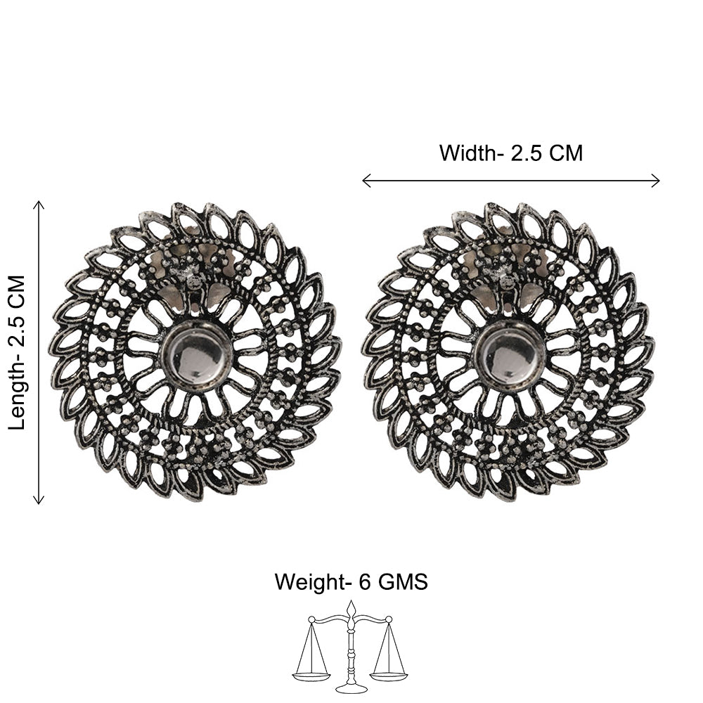 Charming Chakra stud earrings (White)