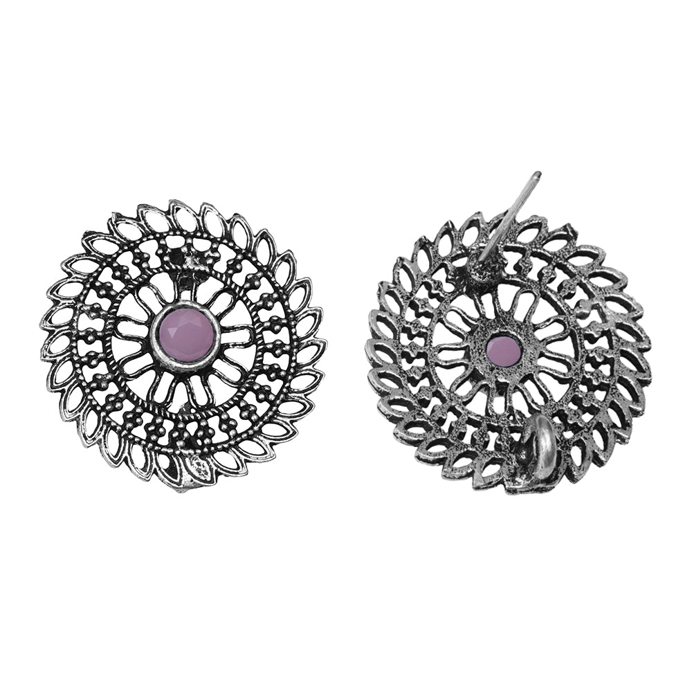 Charming Chakra stud earrings (Baby Pink)