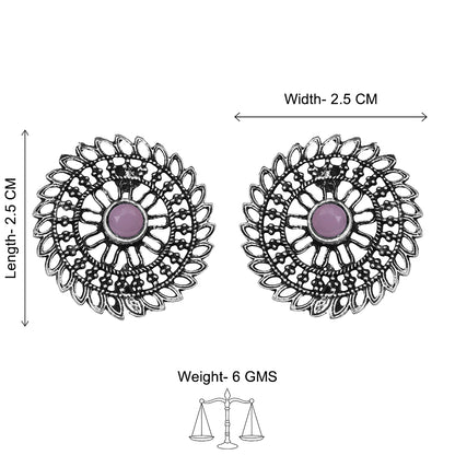 Charming Chakra stud earrings (Baby Pink)