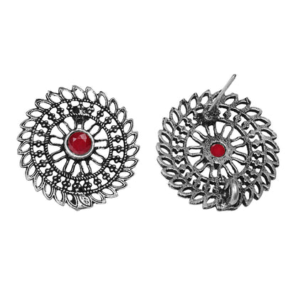 Charming Chakra stud earrings (Dark Maroon)