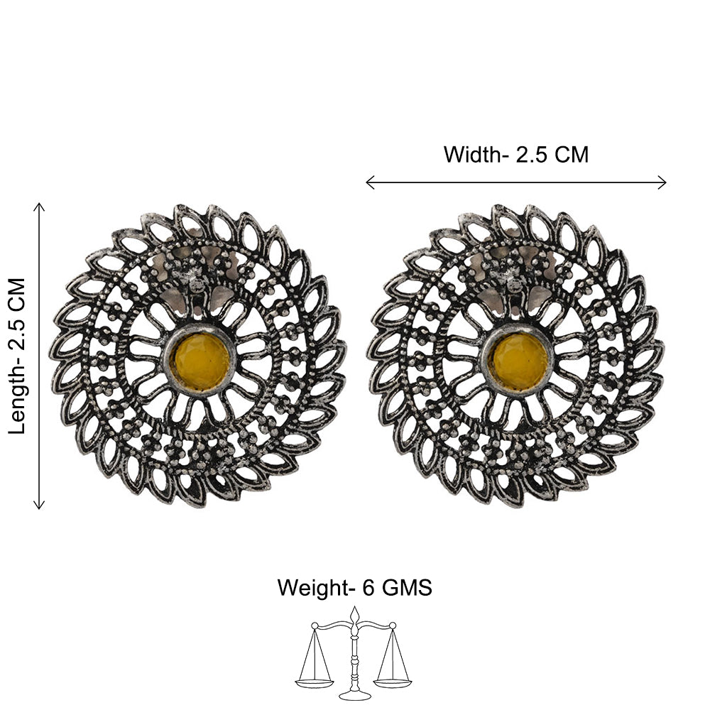Charming Chakra stud earrings (Yellow)