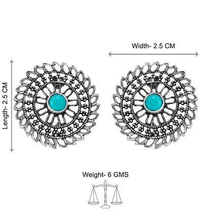 Charming Chakra stud earrings (Sky Blue)