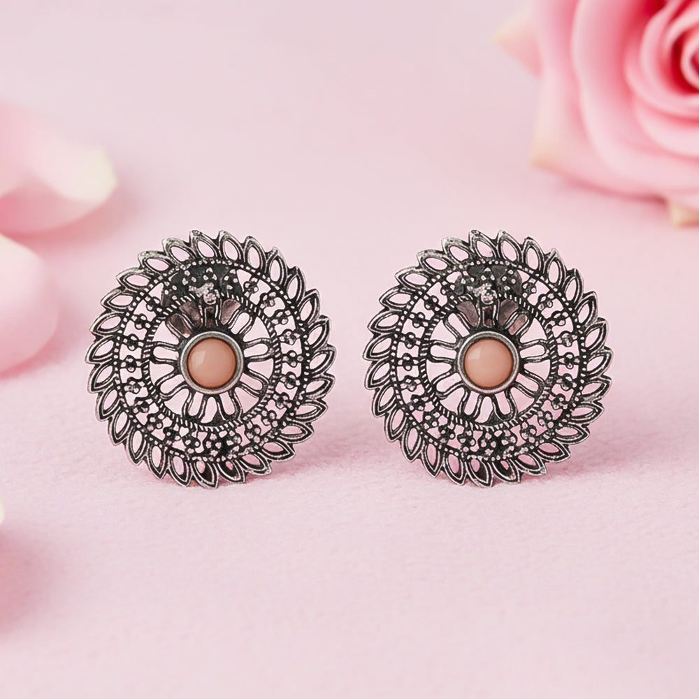 Charming Chakra stud earrings (Light Orange)
