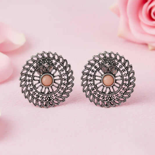 Charming Chakra stud earrings (Light Orange)