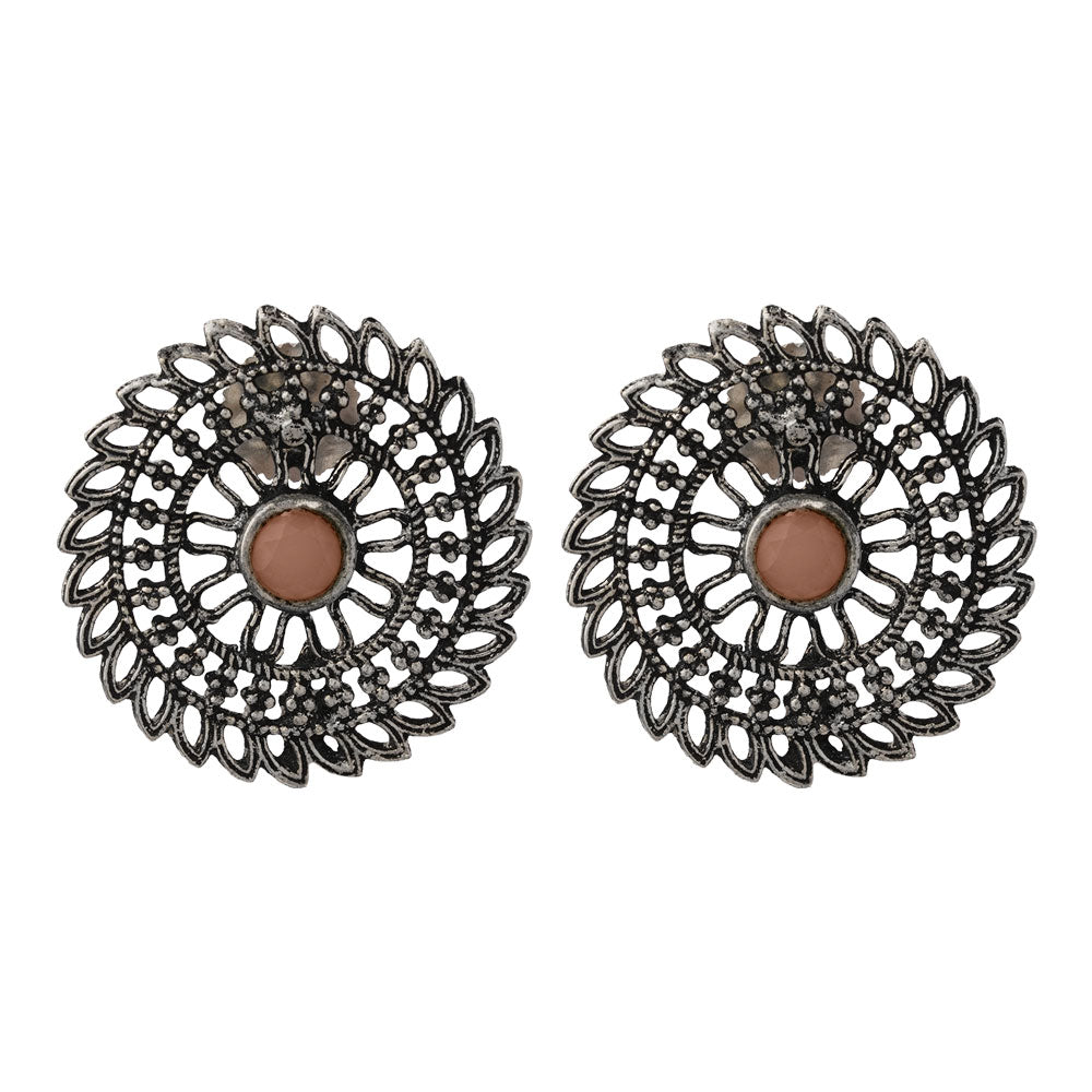 Charming Chakra stud earrings (Light Orange)