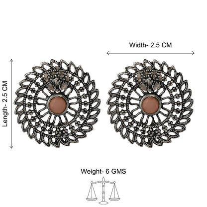 Charming Chakra stud earrings (Light Orange)
