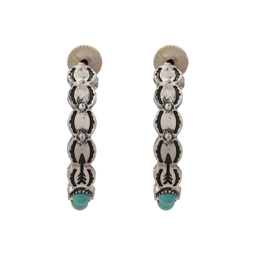 Pea Pod hoop earrings (Mint)