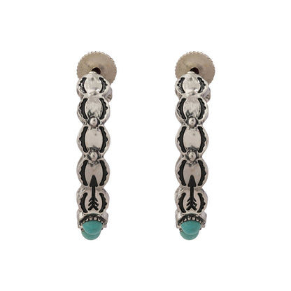 Pea Pod hoop earrings (Mint)