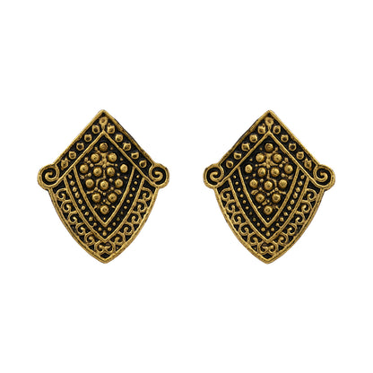 Golden guard stud oxidized stud earrings