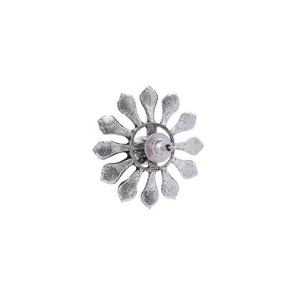 FlowerLoom Stud Earrings - Black