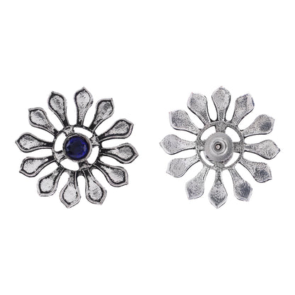 FlowerLoom Stud Earrings - Blue