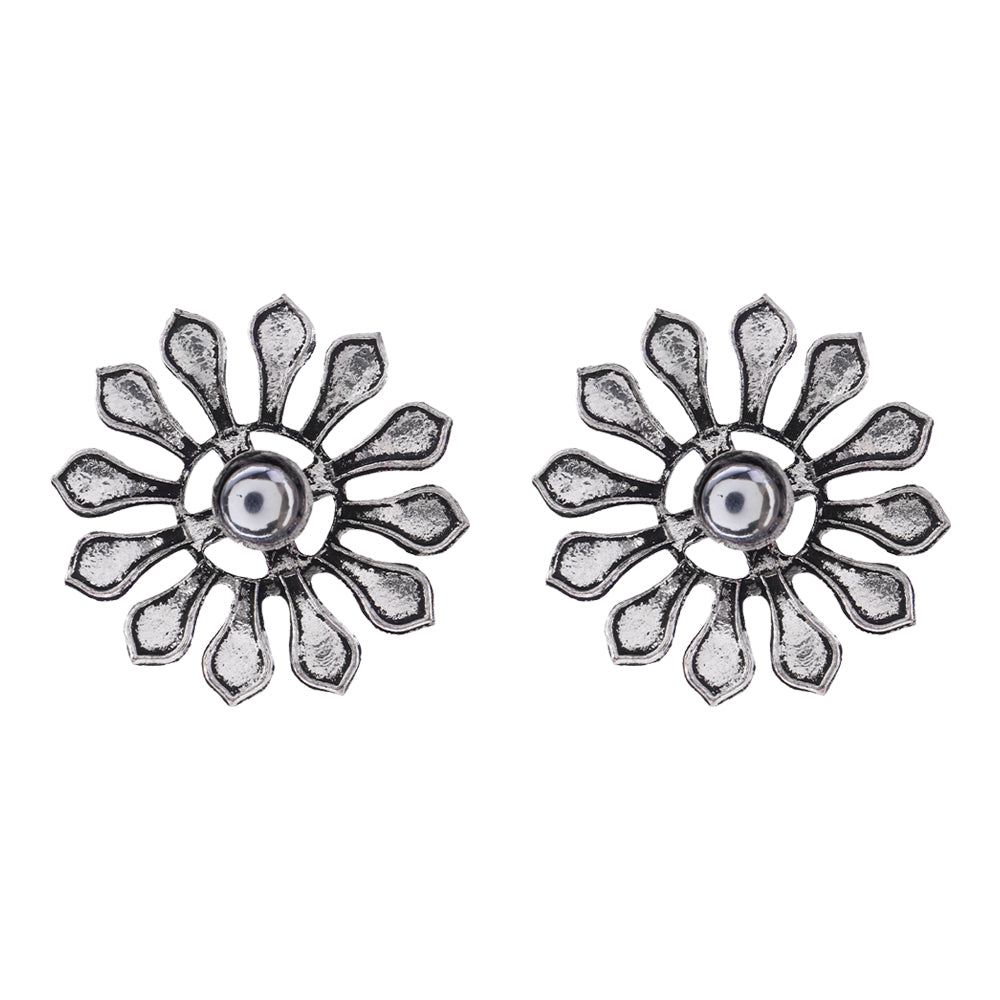 FlowerLoom Stud Earrings - White