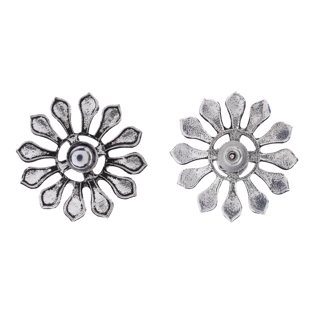FlowerLoom Stud Earrings - White