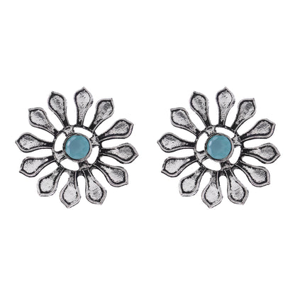 FlowerLoom Stud Earrings - Mint