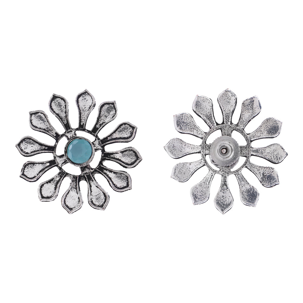 FlowerLoom Stud Earrings - Mint