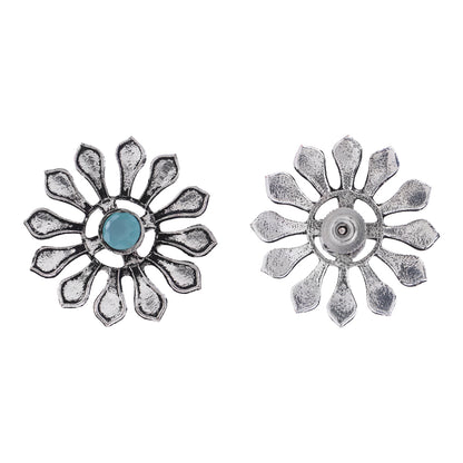 FlowerLoom Stud Earrings - Mint