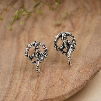 StylishKudi Oxidised Silver Jhumki&Stud Earring ComboSet for Women&girl