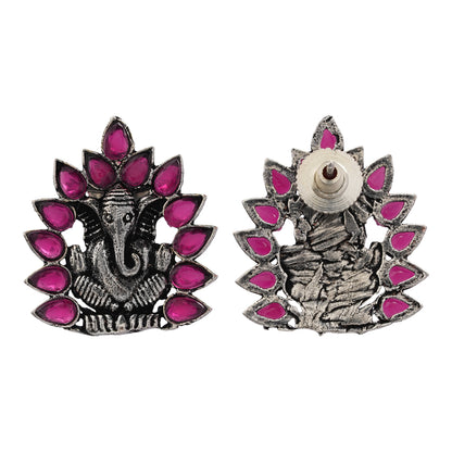 sacred shine stud earrings(RED)