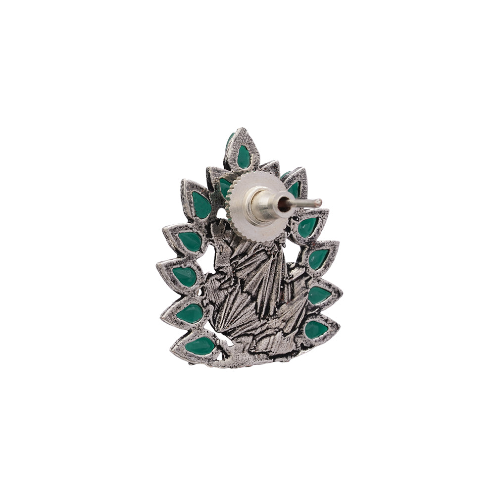 sacred shine stud earrings(Green)
