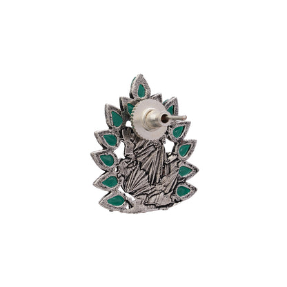 sacred shine stud earrings(Green)