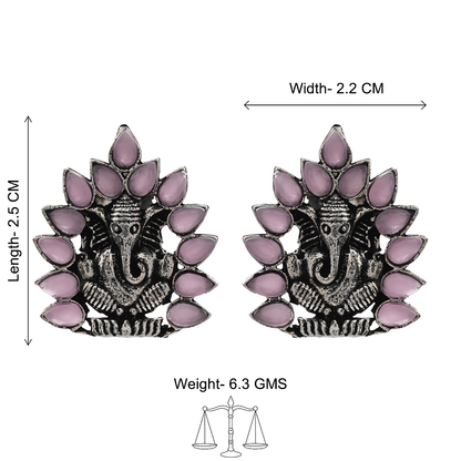 sacred shine stud earrings(baby pink)