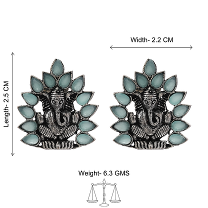 sacred shine stud earrings(Mint)